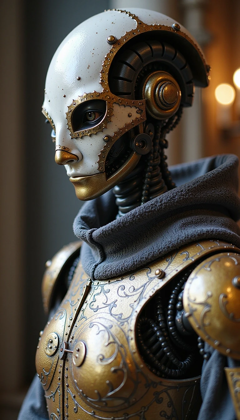 Humanoid android robot close-up — работа пользователя Творец Вселенной