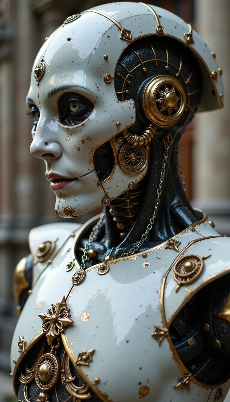 Humanoid android robot close-up — работа пользователя Творец Вселенной