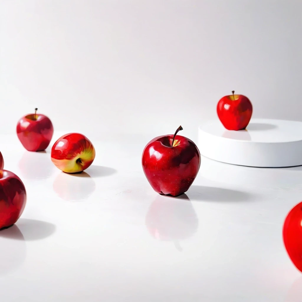 a red apple on a white table — работа пользователя Эффектная Сфера