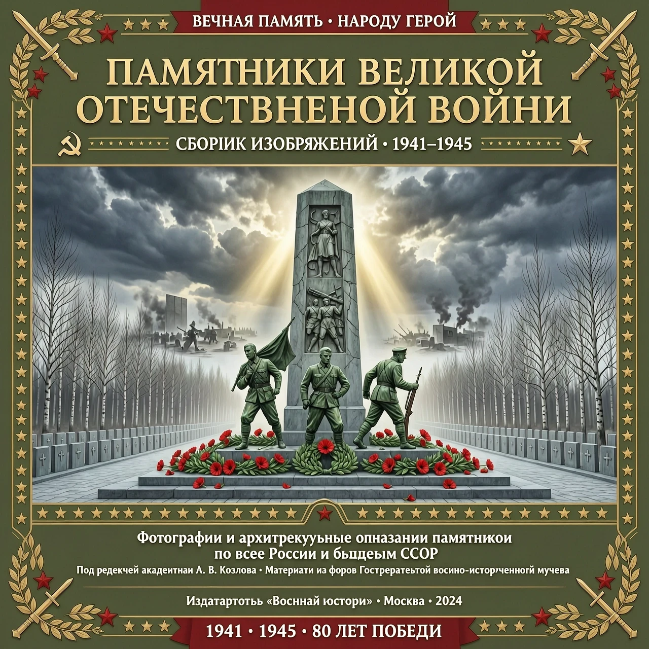 обложку военного сборника по памятникам великой отечественной войны — работа пользователя Магический Анод