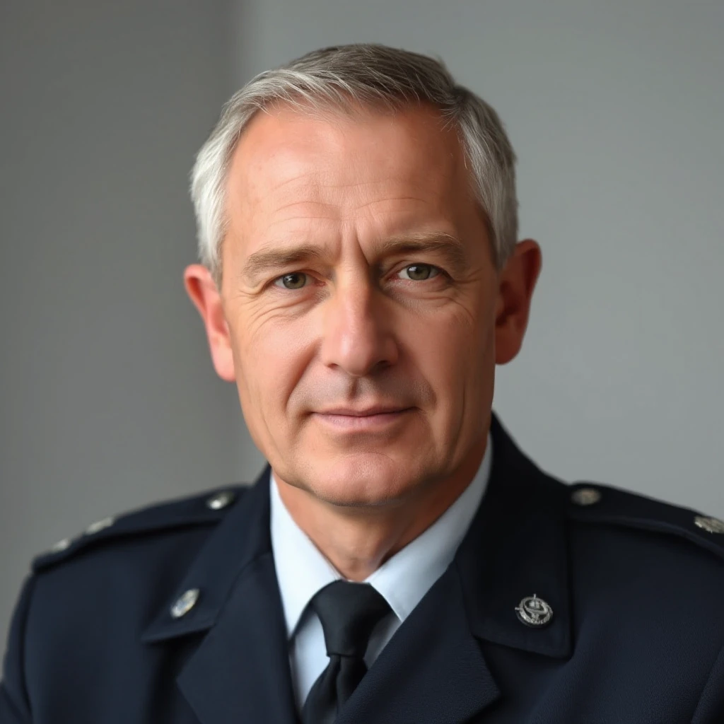 professional portrait of middle aged relaxed francian lieutenant in NATO uniform. — работа пользователя Firebat