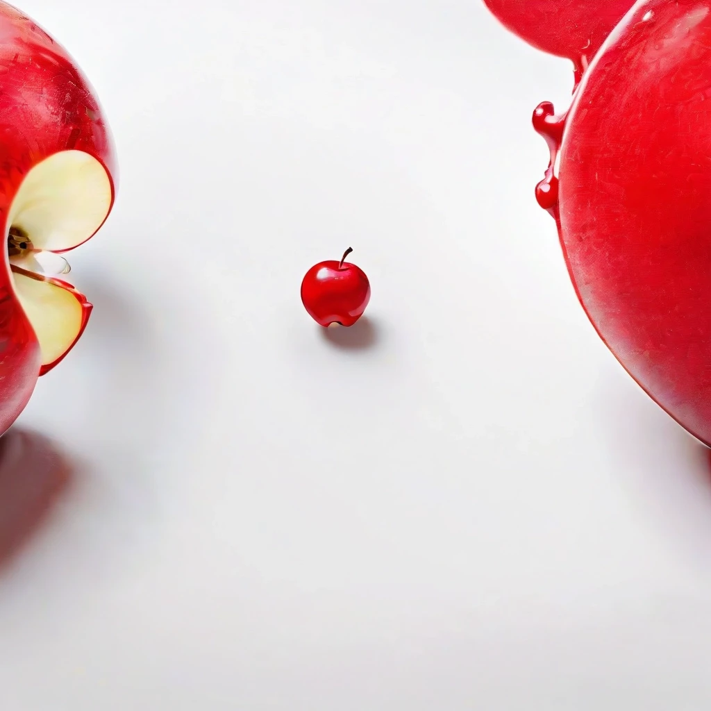 a red apple on a white table — работа пользователя Эффектная Сфера
