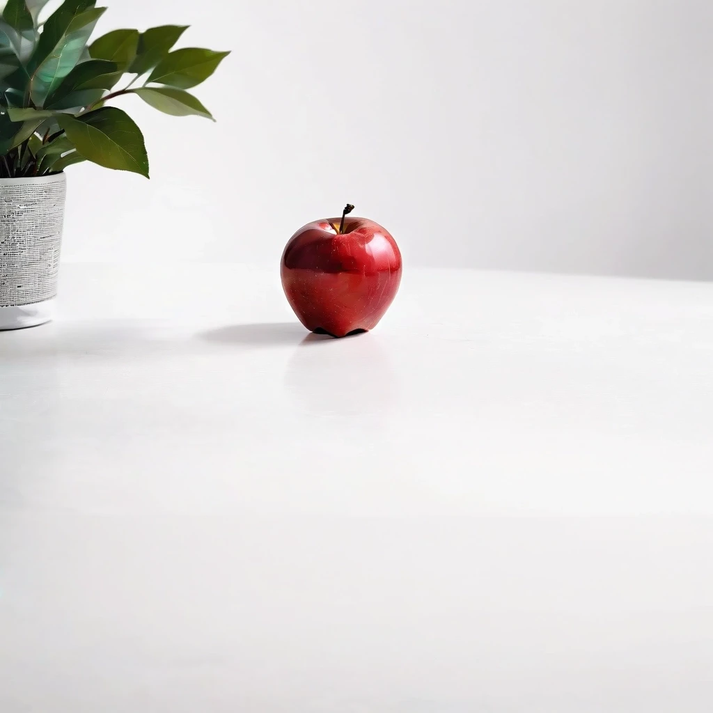 a red apple on a white table — работа пользователя Эффектная Сфера
