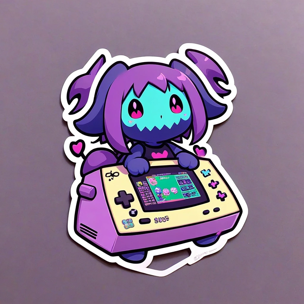 Стикер компьютерная игра deltarune susie — работа пользователя Фантастическая Лава