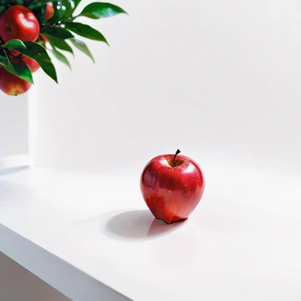 a red apple on a white table — работа пользователя Эффектная Сфера