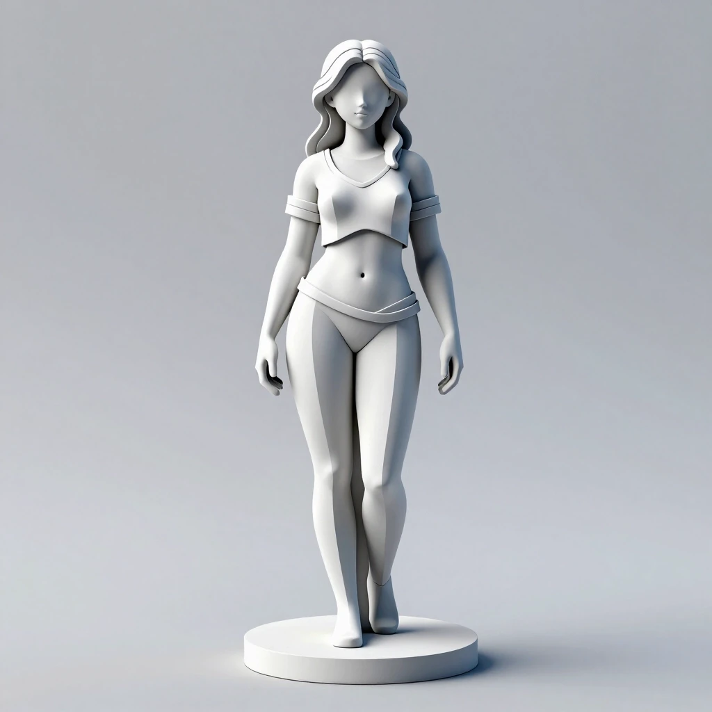 A 3D printed statue of european women showing the layers of printing. — работа пользователя Вулканическая Прозрачность