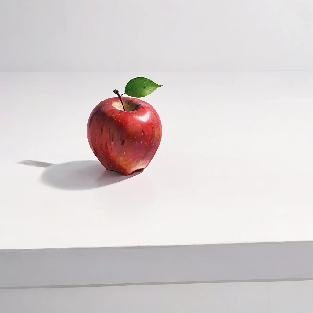 a red apple on a white table — работа пользователя Эффектная Сфера
