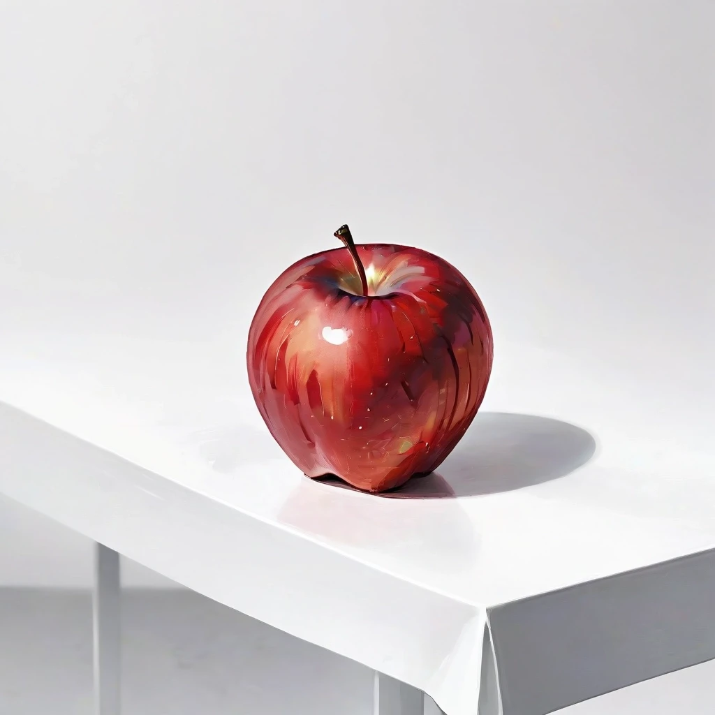 a red apple on a white table — работа пользователя Эффектная Сфера