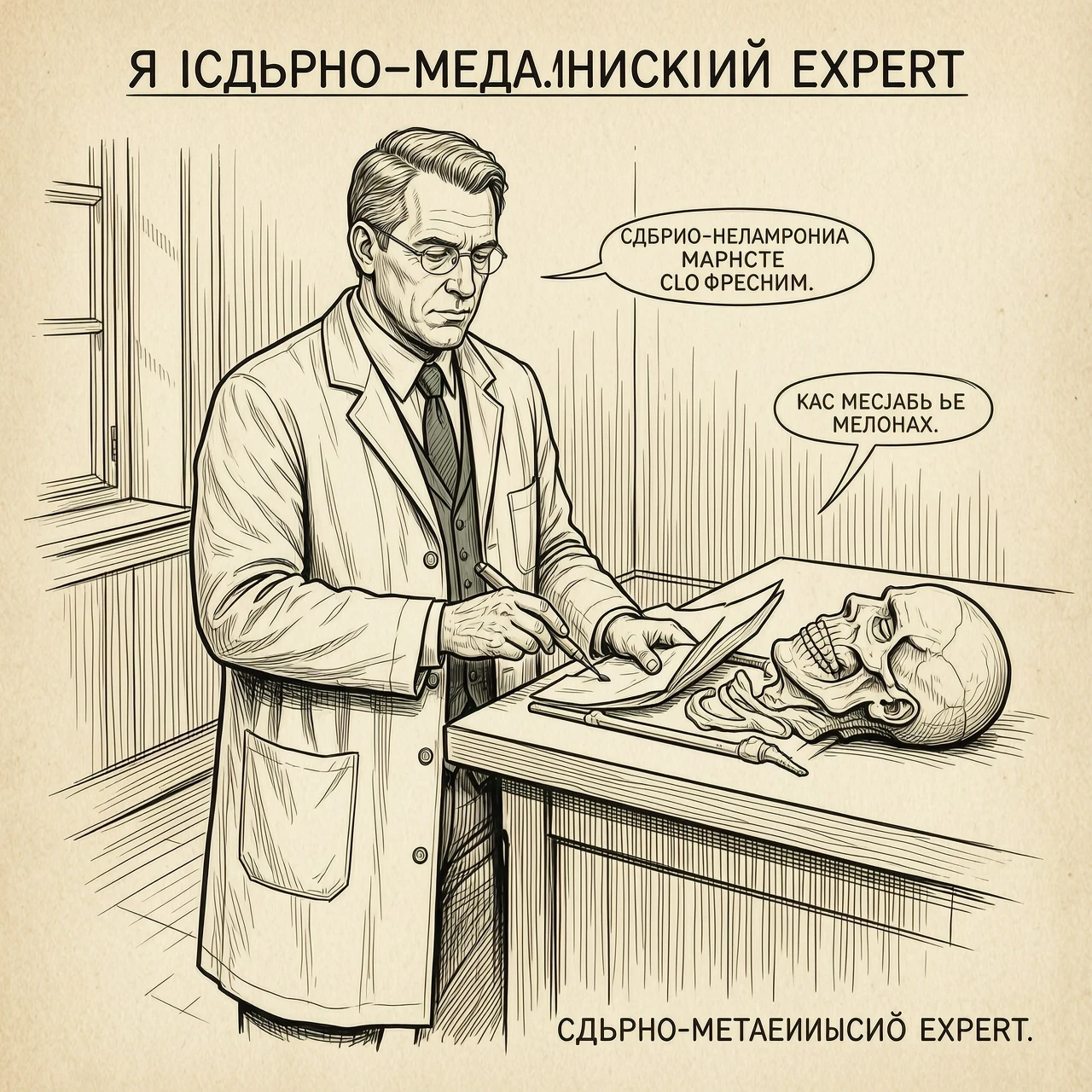 Я судебно-медицинский эксперт, изобрази рисунком — работа пользователя Неповторимая Гравитация