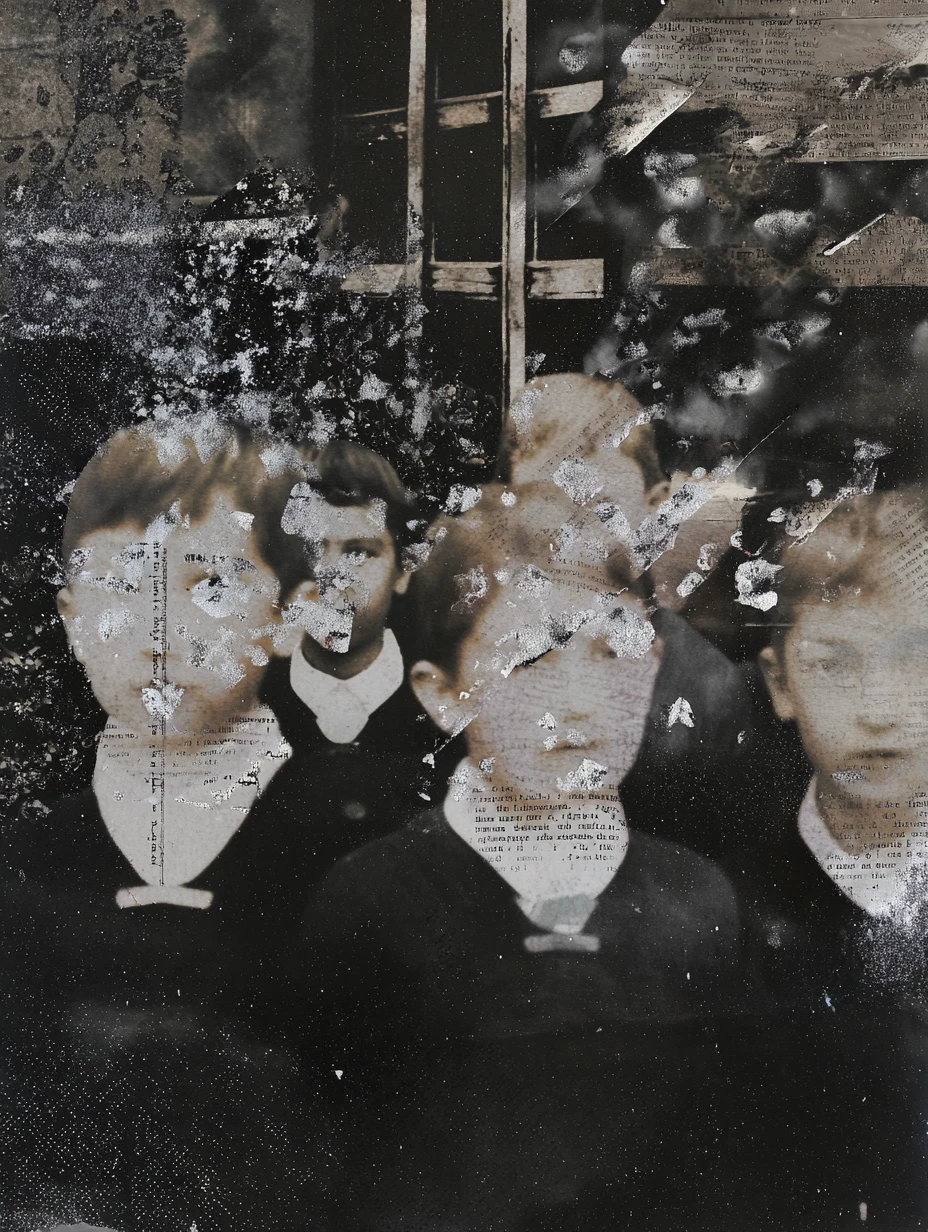 people with mental and paranormal developmental characteristics and psyker abilities of the closed educational institution, slight optical aberrations and fluctuation artifacts…