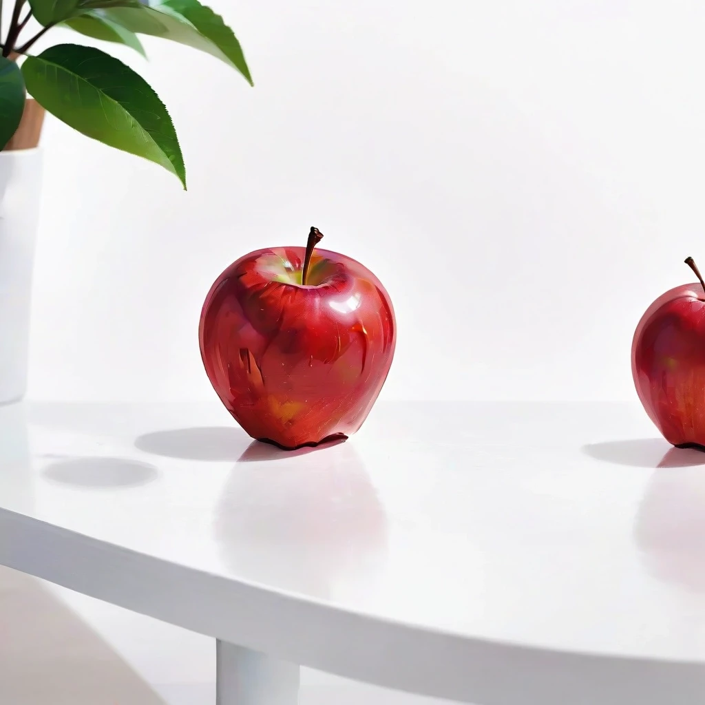 a red apple on a white table — работа пользователя Эффектная Сфера
