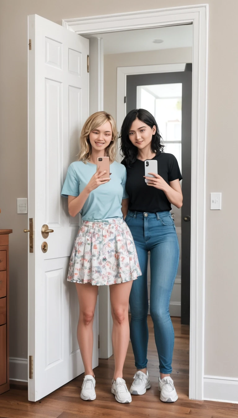 A vertical shot taken with a mobile phone camera: two friends are standing by the door in an ordinary Moscow apartment. Both of them are considered tall, and that’s the whole…