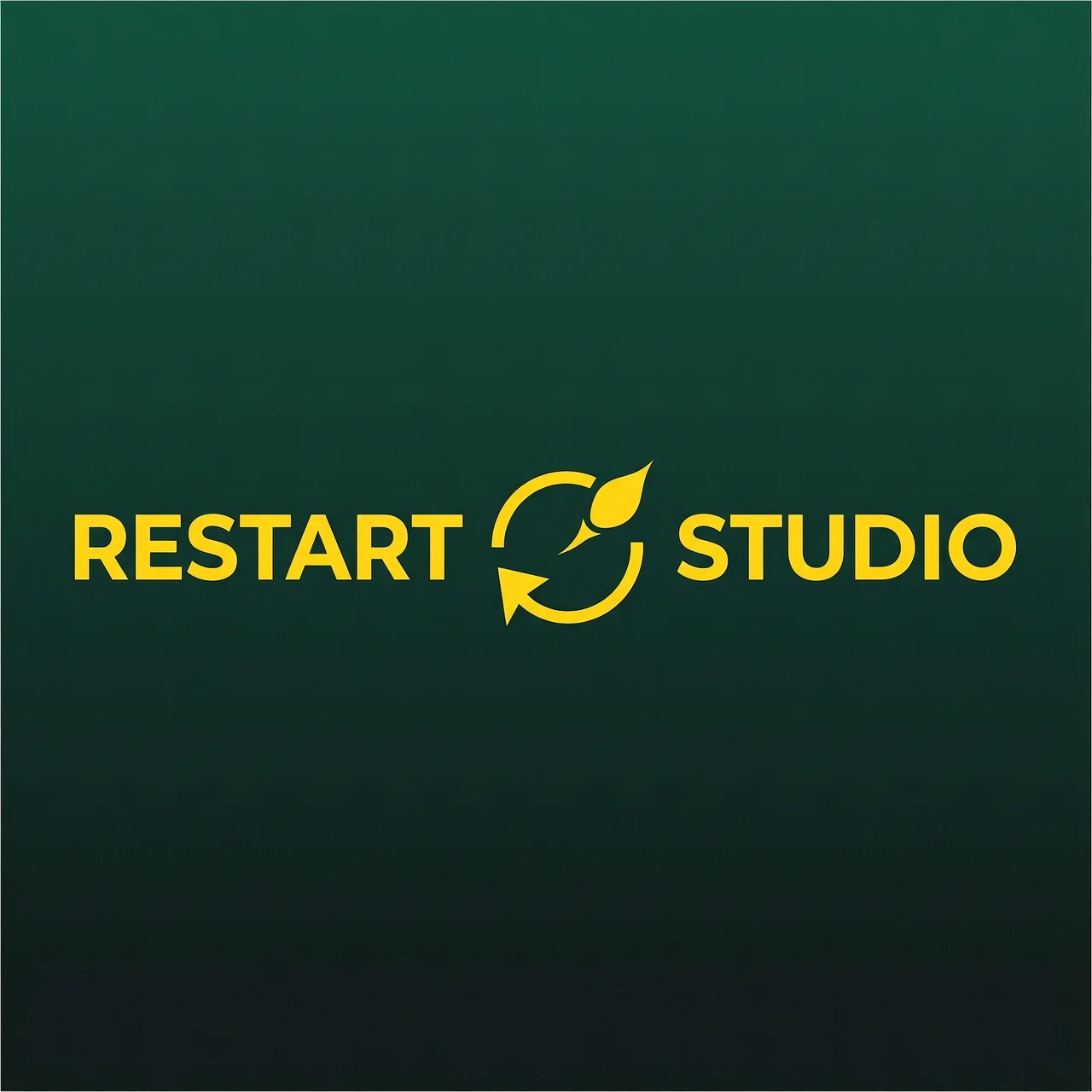Логотип для студии детейлинга. Название: RestArt Studio. Композиция: слева "RestArt", по центру — знак перезагрузки, справа — "Studio". RestArt ⟳ Studio Знак…