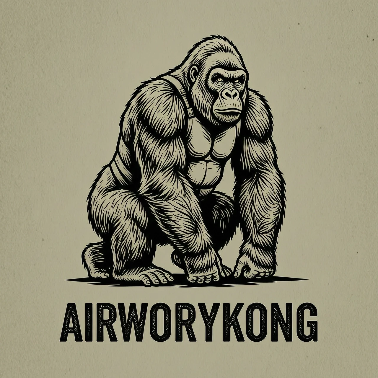 Горилла десантник с надписью внизу "AirborneKONG" Ещё вариант создать — работа пользователя Бесподобная Русалка