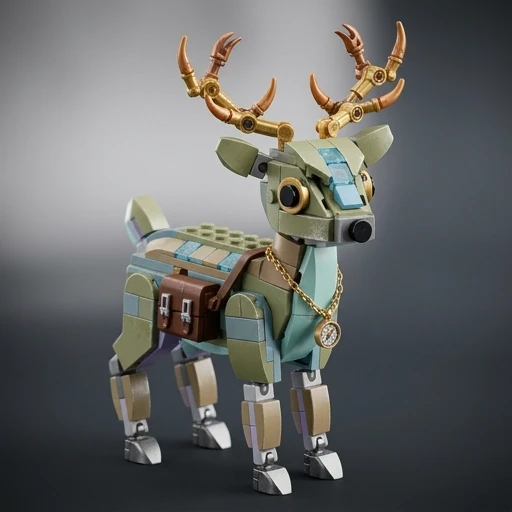 A never-before-seen original LEGO creation: [Bambi the deer]. Designed as a unique custom minifigure or brick-built character NOT found in any official LEGO set, catalog, or fan…