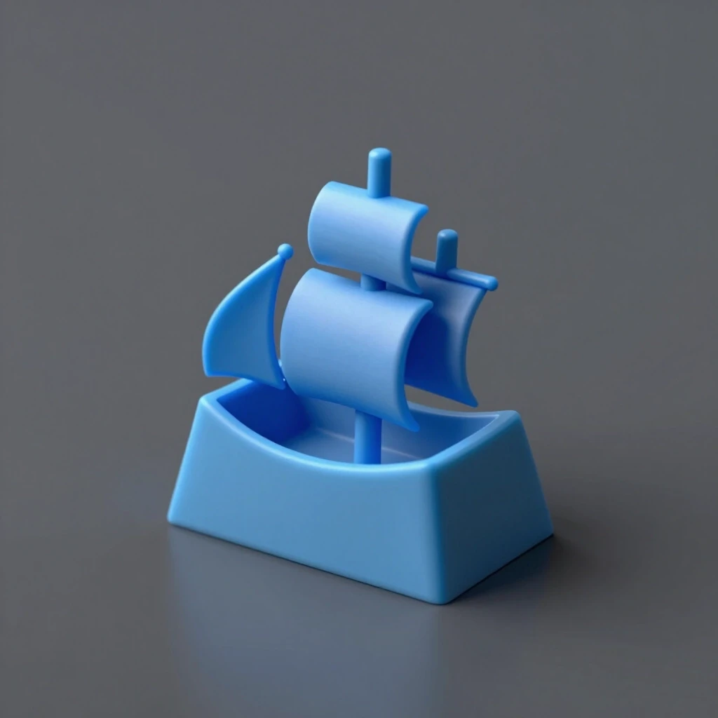 Keycap in the form of a ship with Sails — работа пользователя Радужная Оптика