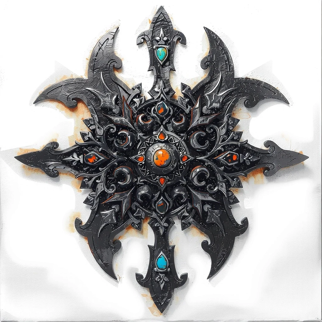 Create corners on a pure white background, NO SHADOW!!!!: blackened silver; Celtic lines; small red or blue stones; symmetry; gothic fantasy. only four corners, on one sheet…