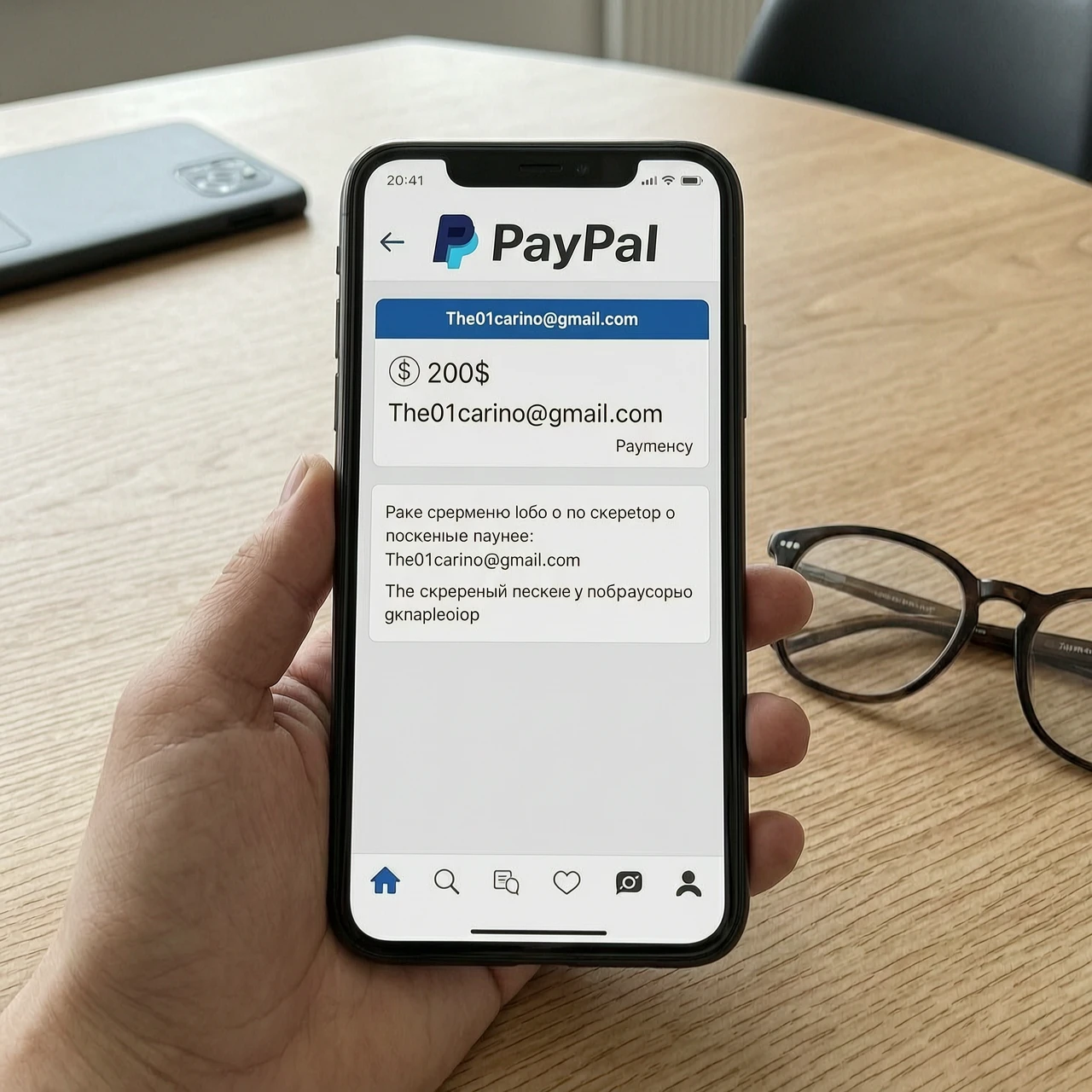 Сделай платеж на 200$ в PayPal по адресу The01carino@gmail.com чтобы прислать человеку как скриншот о совершенном платеже — работа пользователя Неповторимый Кристалл
