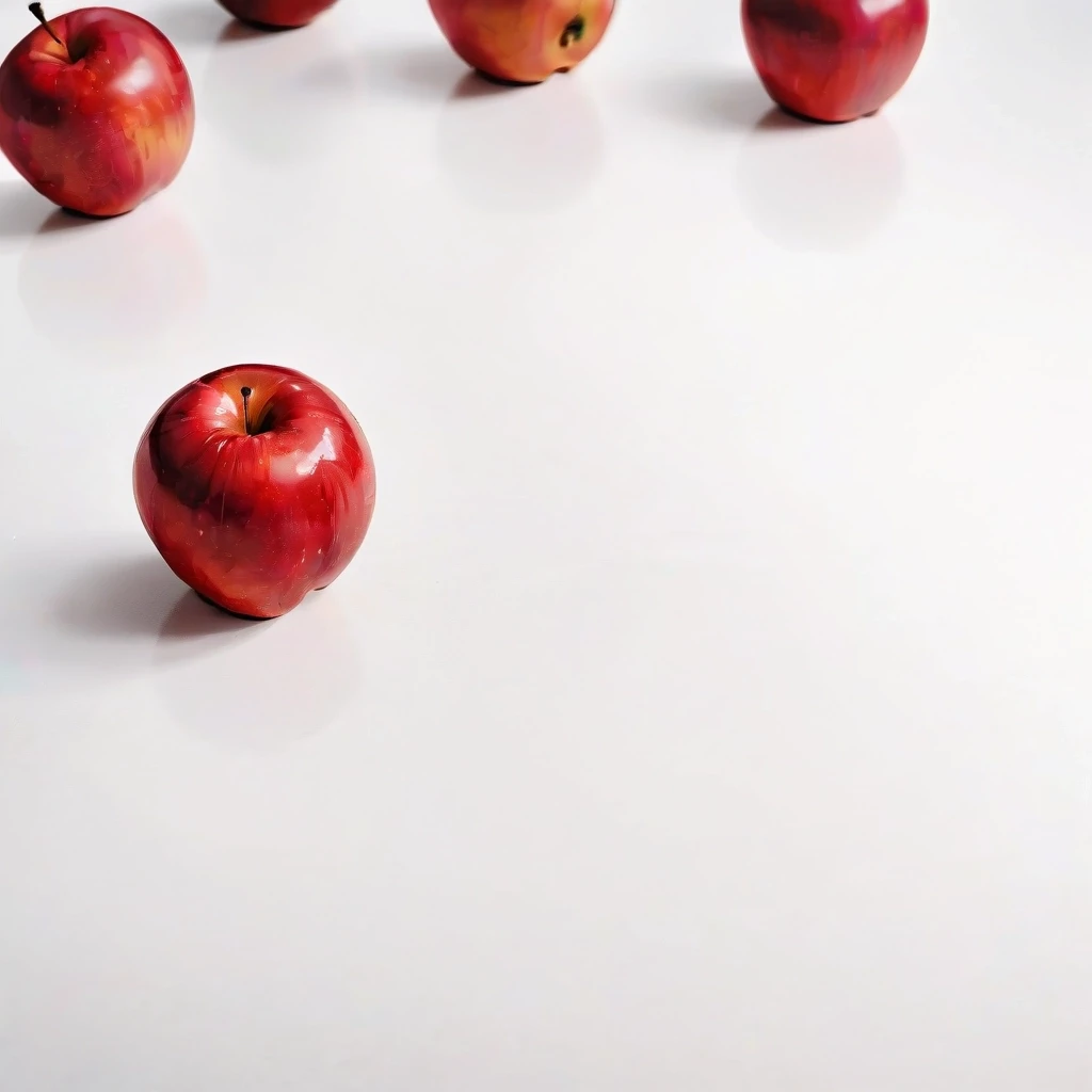 a red apple on a white table — работа пользователя Эффектная Сфера