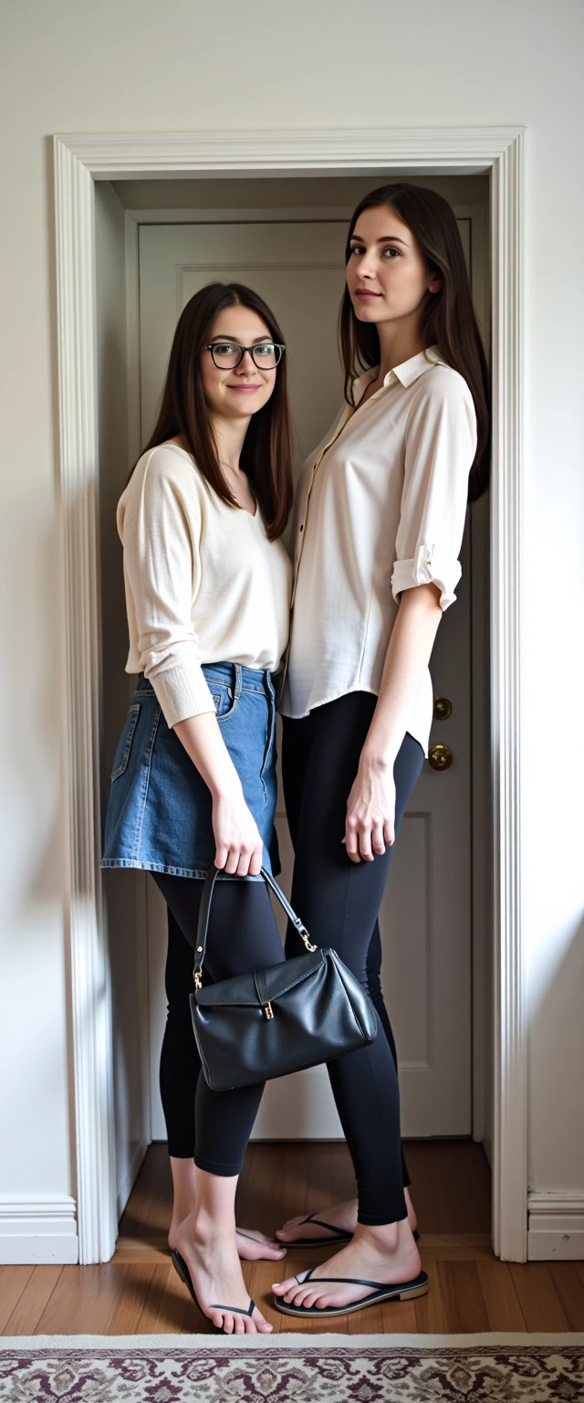 A vertical shot taken with a mobile phone camera: two friends are standing by the door in an ordinary Moscow apartment. Both of them are considered tall, and that’s the whole…