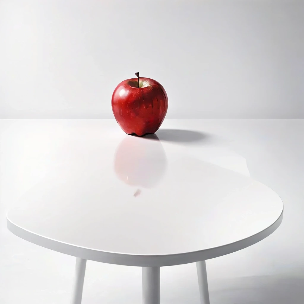 a red apple on a white table — работа пользователя Эффектная Сфера