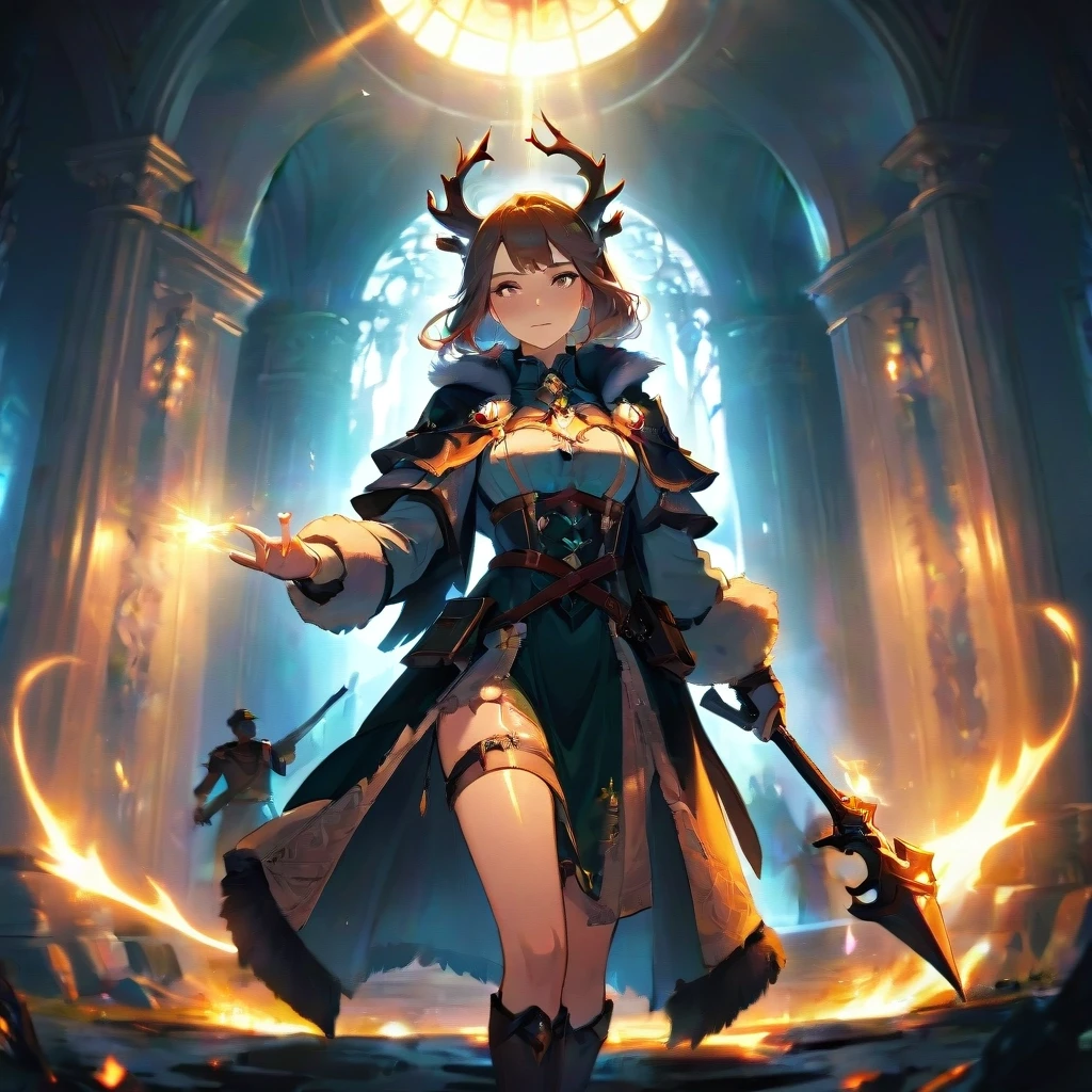 Aristocratic Irresistible Female Hunter, Panorama, Gloomcore, pov, fine artistic composition, magical atmosphere, cinematic perfect intricate stunning fine detail, background…