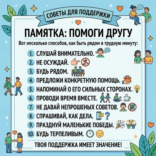 Памятка помощь друга о помощи в повелительном наклонении на русском языке — работа пользователя Космическая Мечта