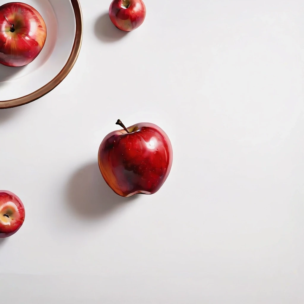 a red apple on a white table — работа пользователя Эффектная Сфера