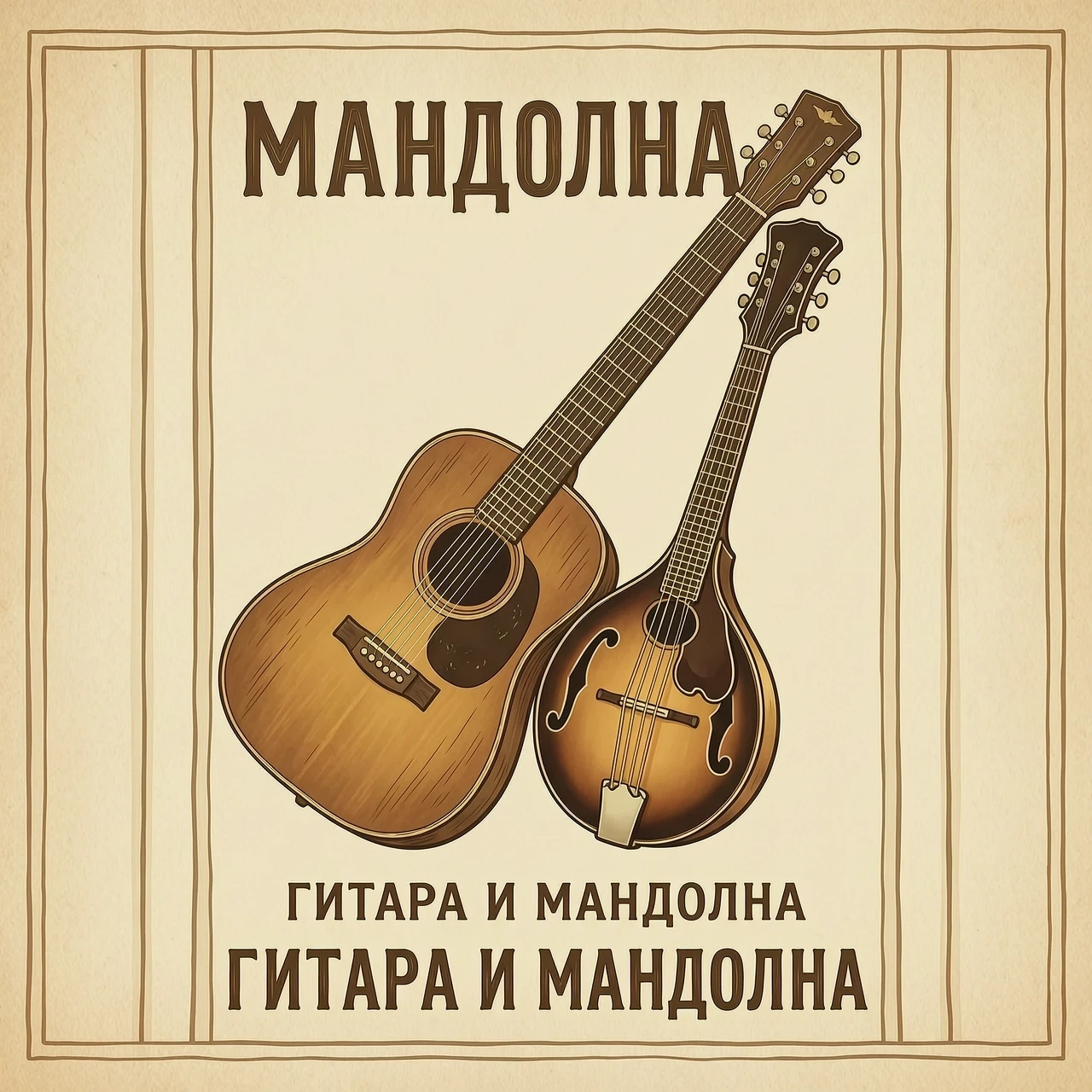 фон для афиши гитара и мандолина как в образце — работа пользователя Леденящий Голос