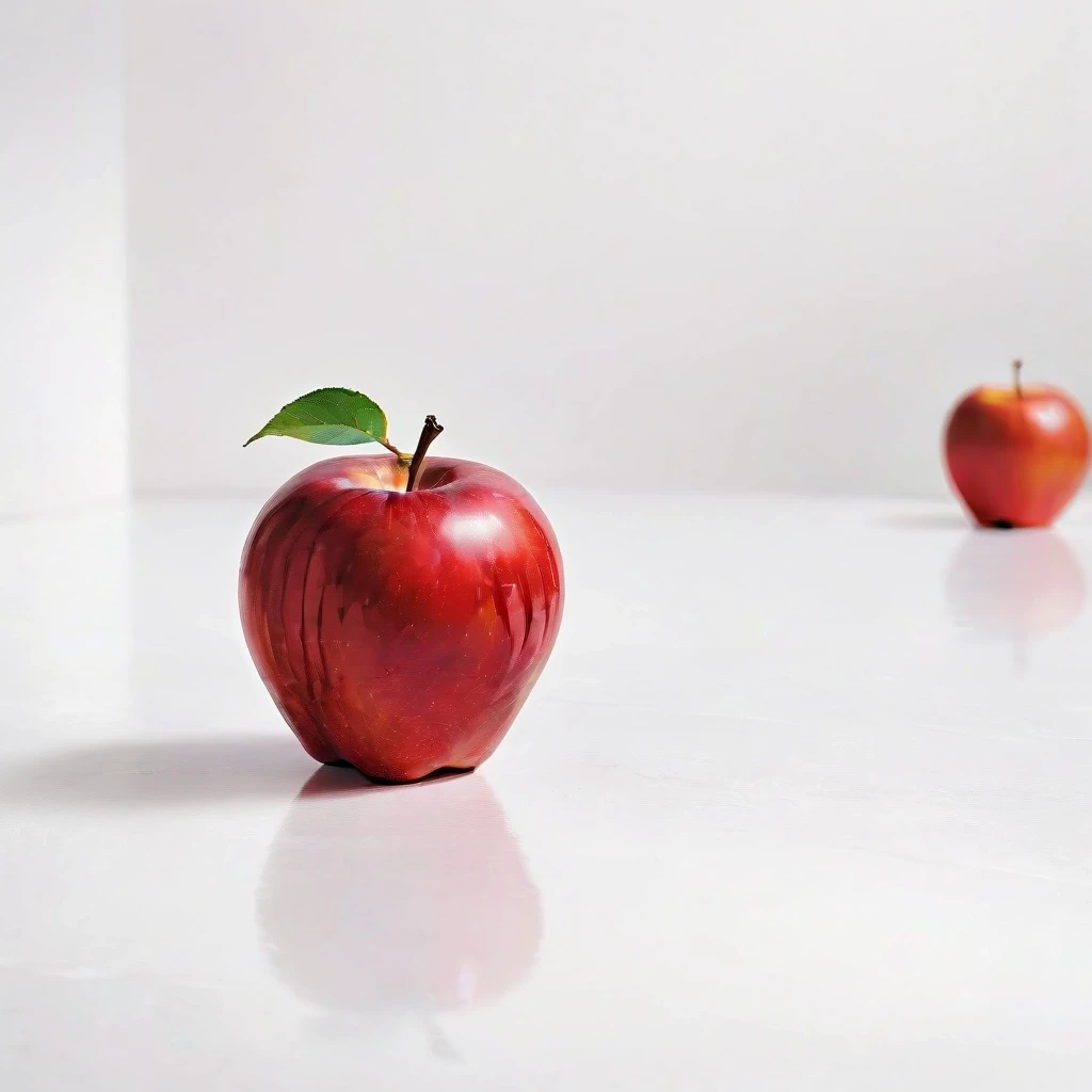 a red apple on a white table — работа пользователя Эффектная Сфера