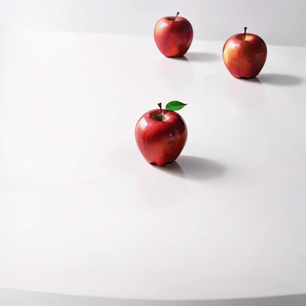a red apple on a white table — работа пользователя Эффектная Сфера