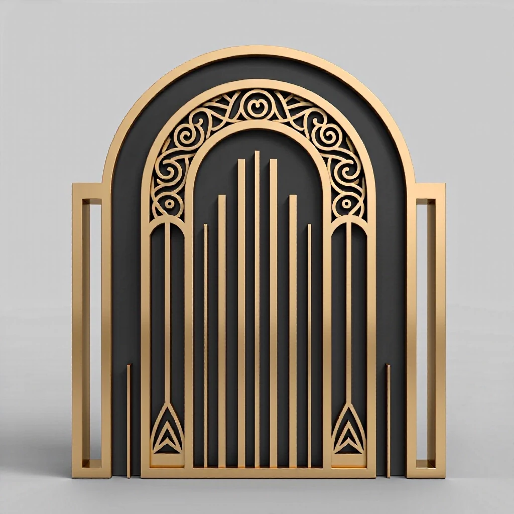 create an ornamental patterned golden art nouveau arch — работа пользователя Несусветный папаша
