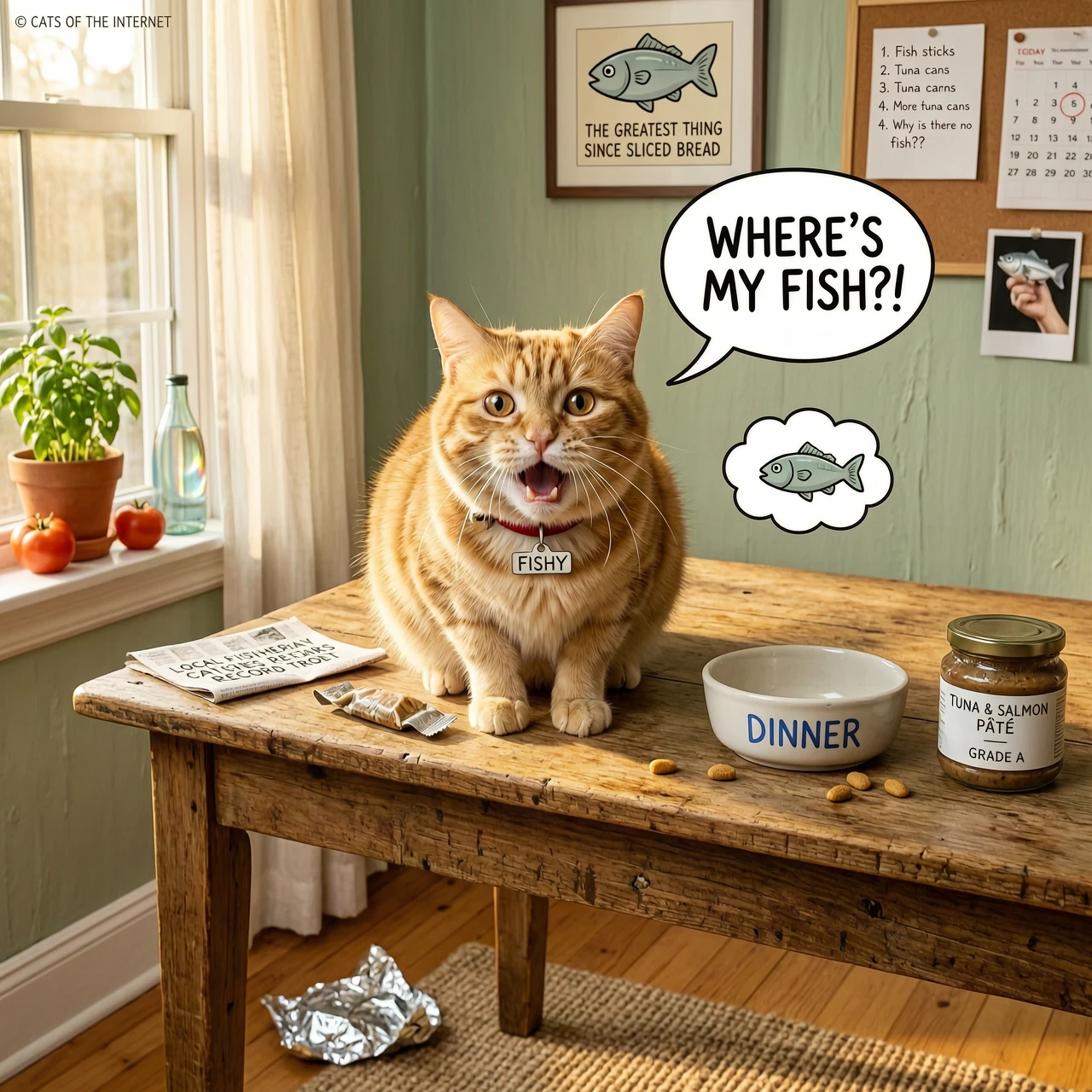 кошка которая говорит wheres my fish! — работа пользователя Таинственный Ореол