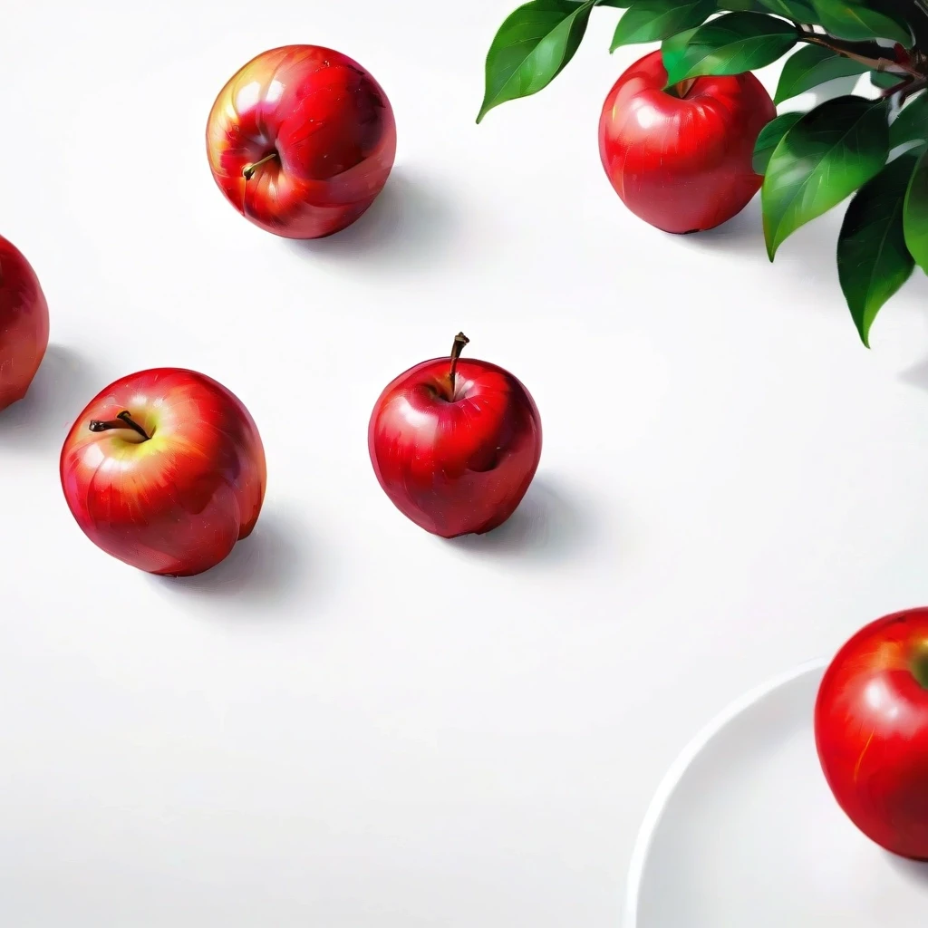 a red apple on a white table — работа пользователя Эффектная Сфера