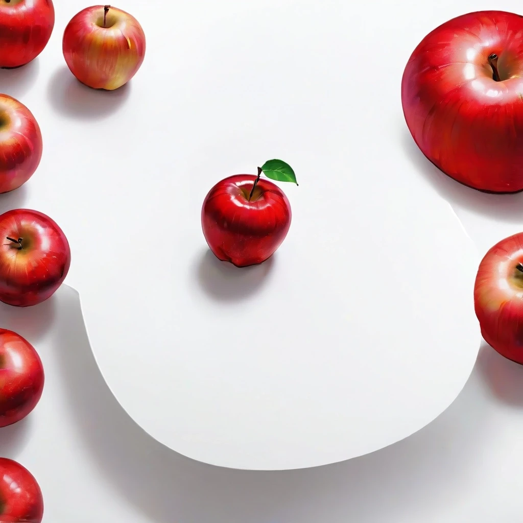 a red apple on a white table — работа пользователя Эффектная Сфера