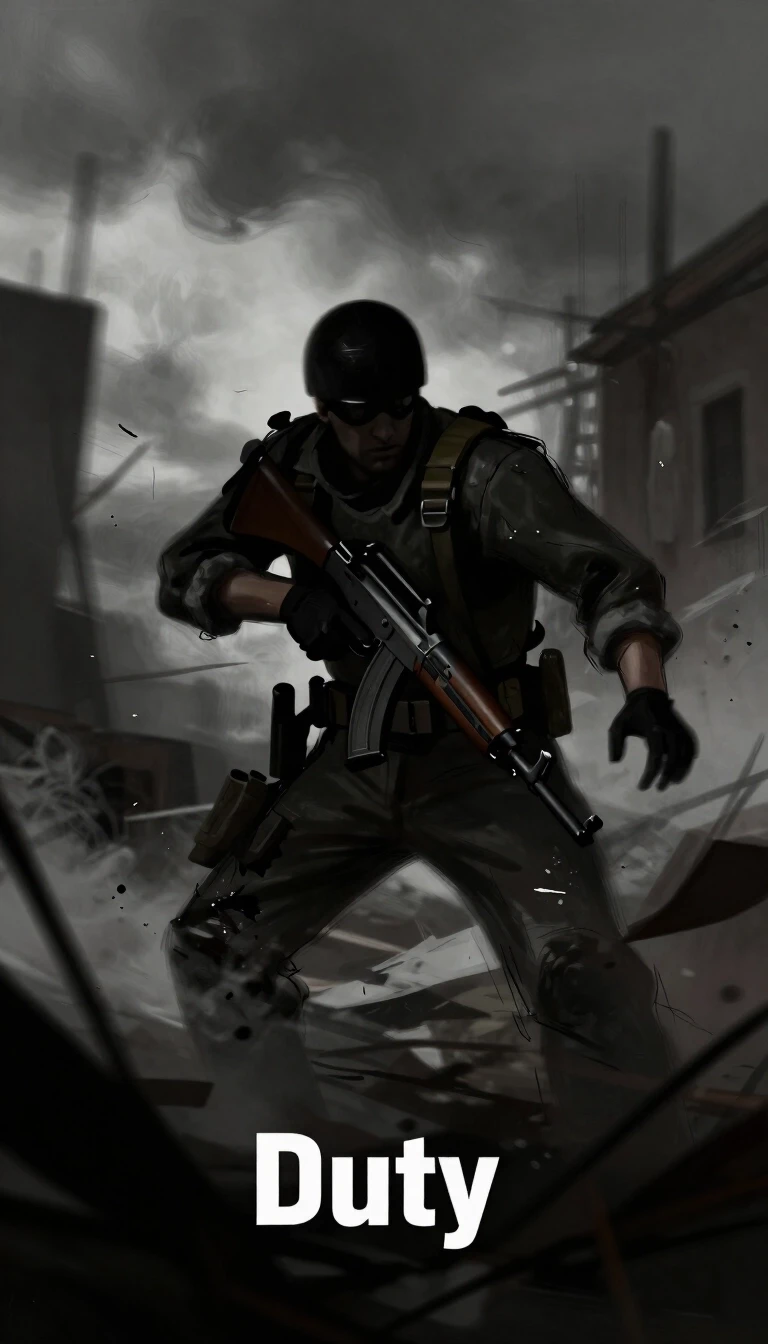 S.T.A.L.K.E.R. группировка "Долг". Фан-арт по игре S.T.A.L.K.E.R. Shadows of Chernobyl. мрачно, динамично, рандомное движение, тревожно, рваные линии — работа…