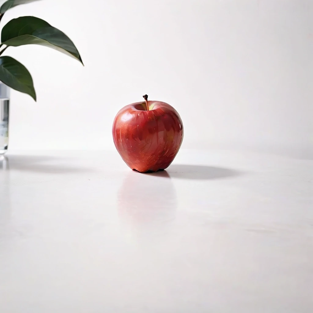 a red apple on a white table — работа пользователя Эффектная Сфера