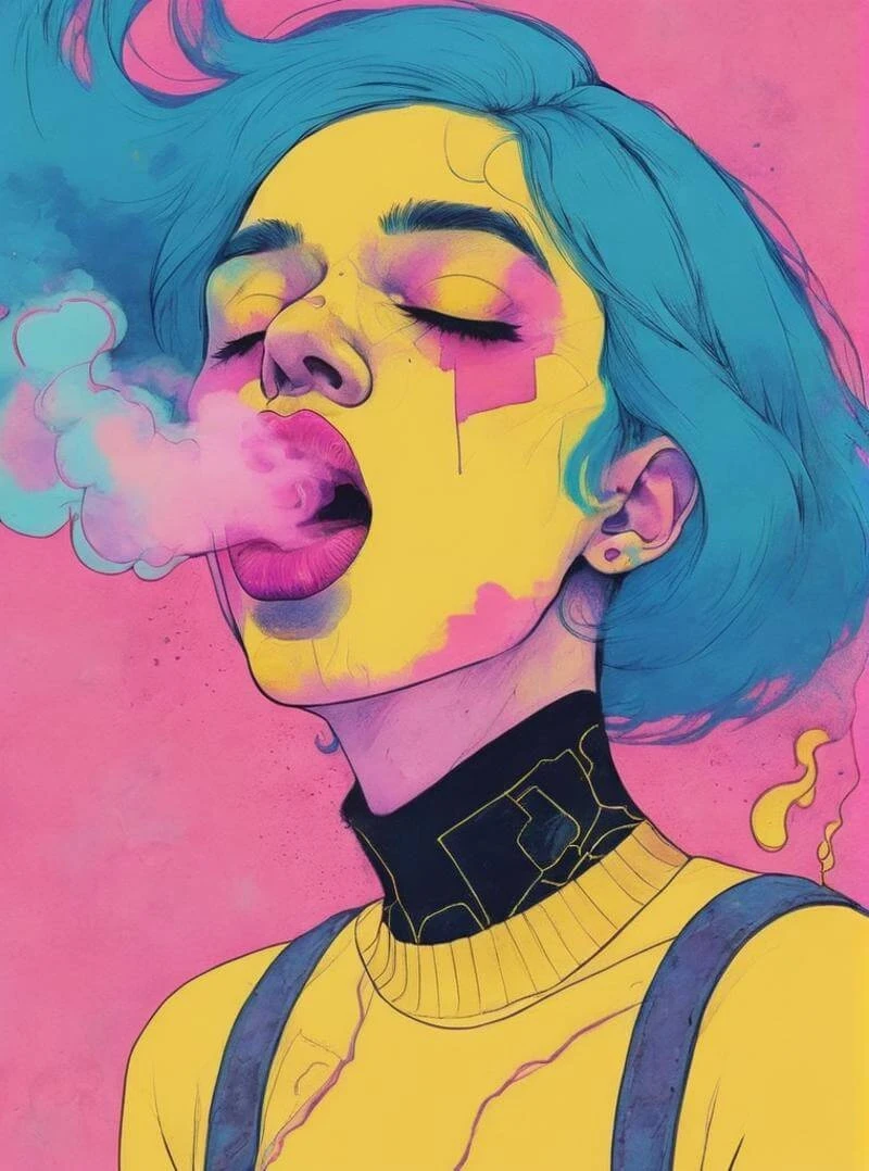Graphic portrait — LoRA для генерации изображений