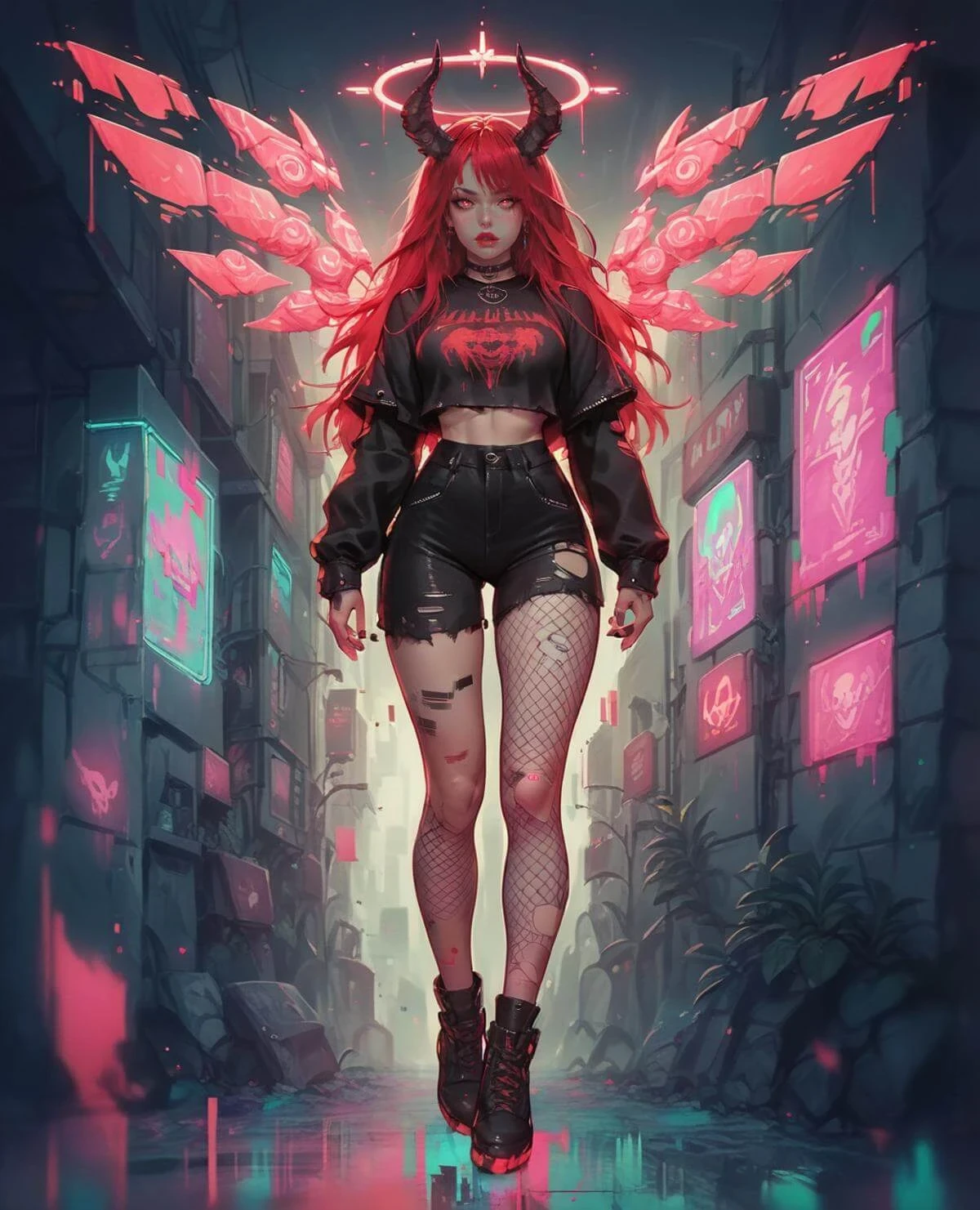 Vixon's Pony Styles - gothic neon — LoRA для генерации изображений