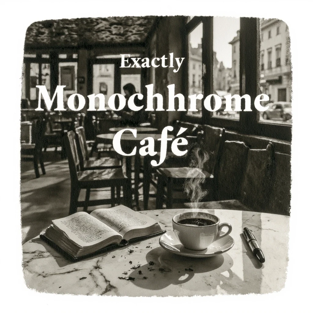 Exactly Monochrome Café — AI-модель генерации изображений