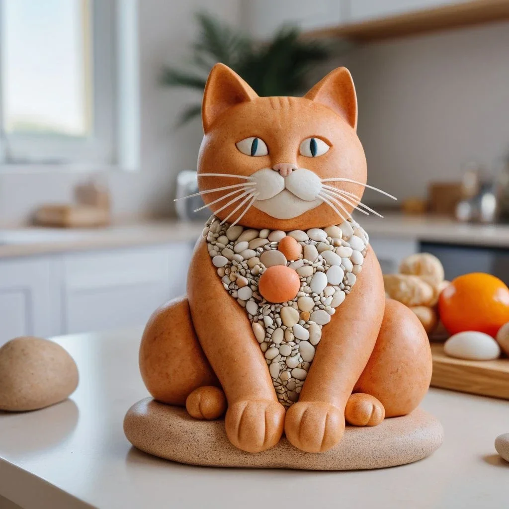 Pebble Sculpture Art — стиль генерации изображений