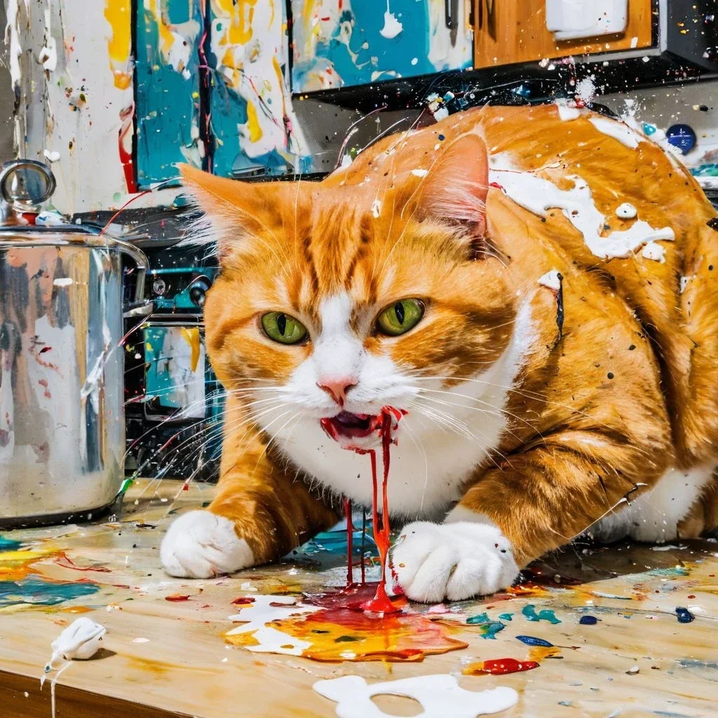 Jackson Pollock's Drip Painting — стиль генерации изображений