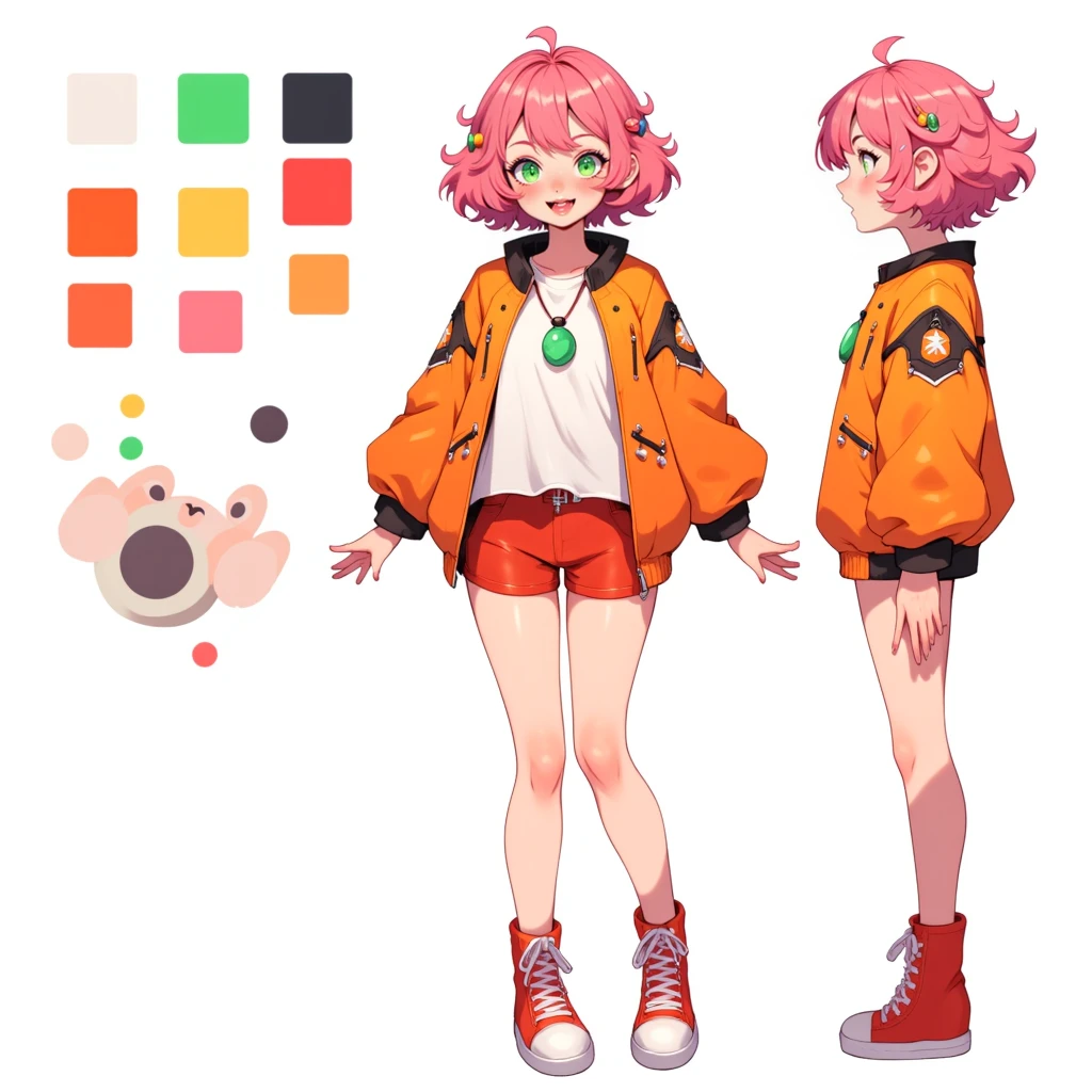 Character Design Sheet (HELPER) (3-PERSPECTIVES)+(COLOR PALETTE) - Z-IMAGE TURBO | Illustrious XL | — LoRA для генерации изображений